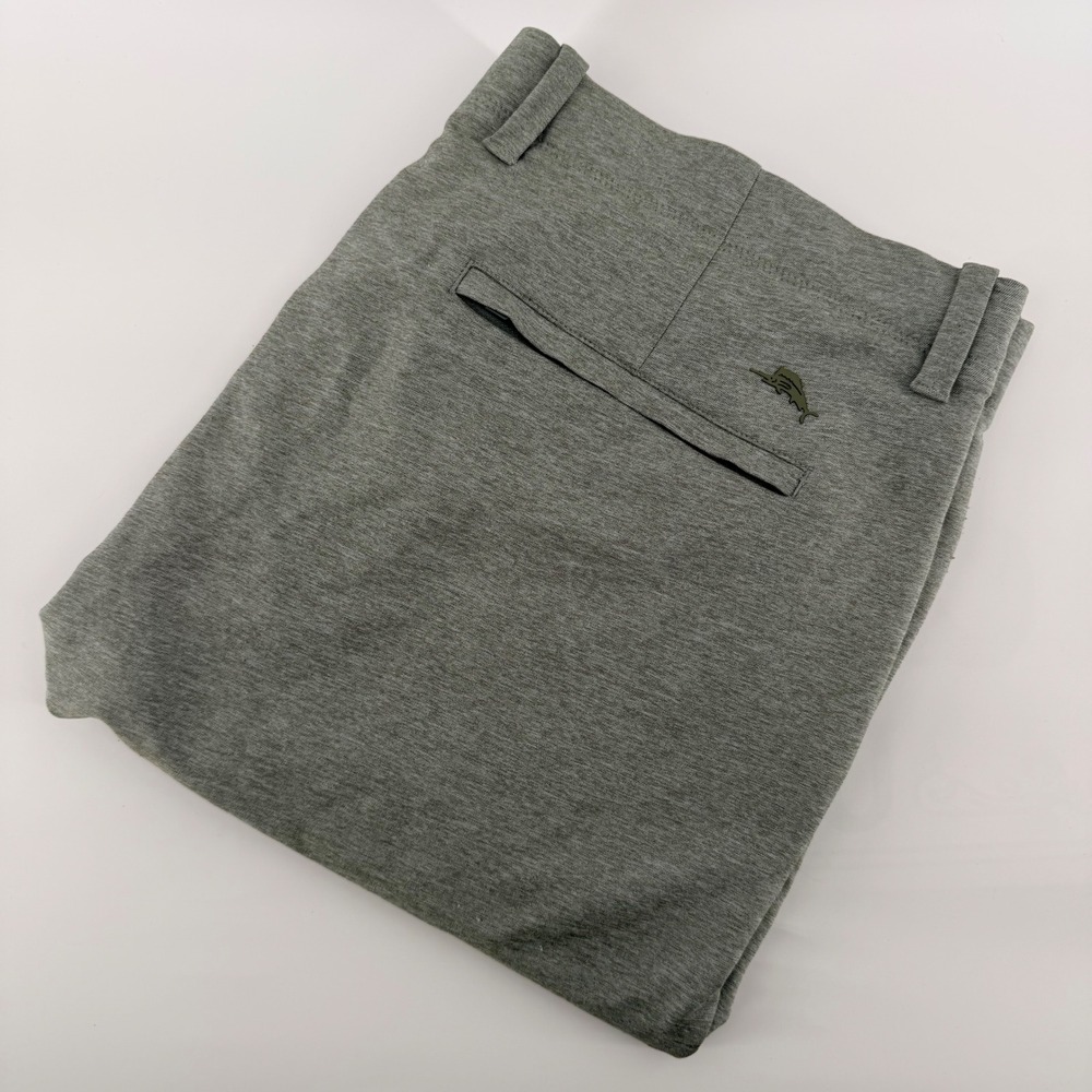 Tommy Bahama Boracay Performance Pants Green Heather Stretch Travel 38x29